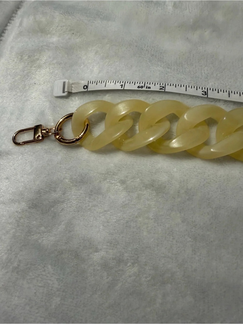 Yellow Marble Resin Chain Purse Charm